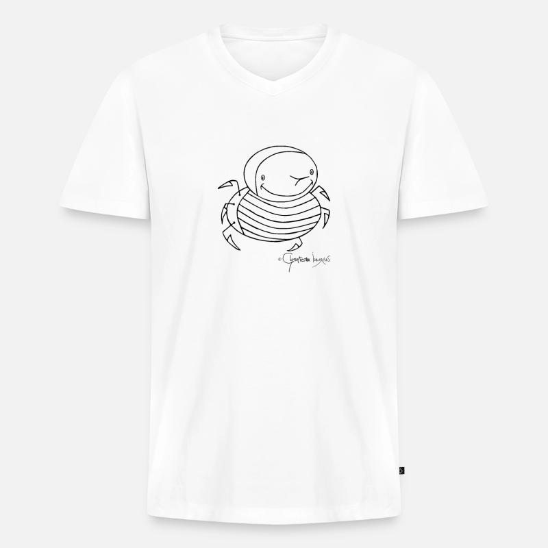 Stachelkäfer - Coleopter Aculaeus - Männer Premium Bio T-Shirt mit V-Ausschnitt - Weiß