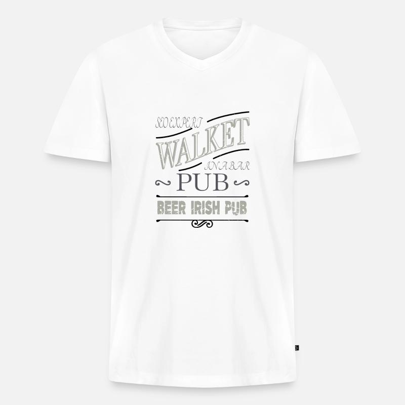 fathersday computer scientist computer science - Männer Premium Bio T-Shirt mit V-Ausschnitt - Weiß
