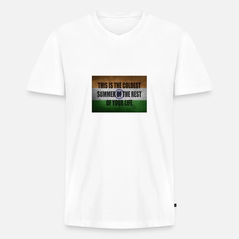Klimawandel Sprüche Geschenkidee - Männer Premium Bio T-Shirt mit V-Ausschnitt - Weiß