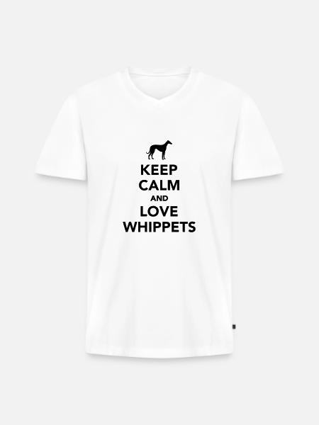 Whippet - T-shirt encolure en V Premium bio Homme - blanc