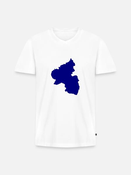 Rheinland Pfalz - Männer Premium Bio T-Shirt mit V-Ausschnitt - Weiß