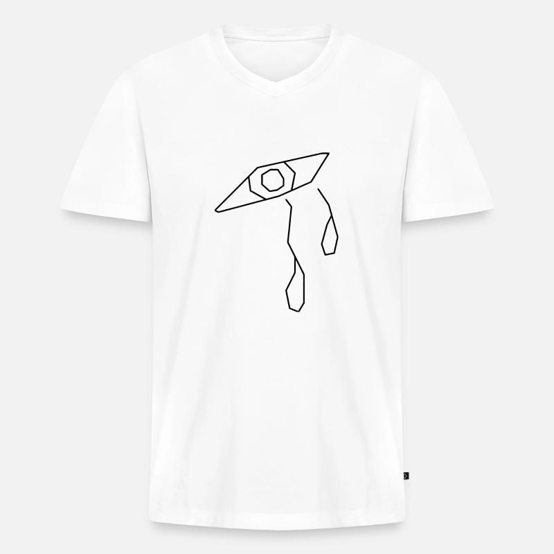 Kubistische Empathie oder Toleranz. - Männer Premium Bio T-Shirt mit V-Ausschnitt - Weiß