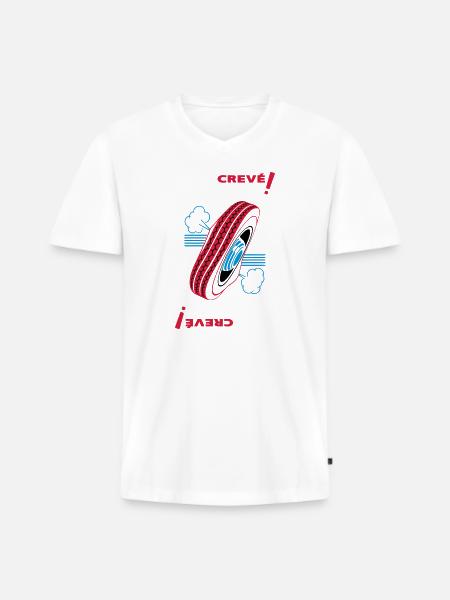 Tired! - Men's Premium Organic T-shirt with V-neck - white