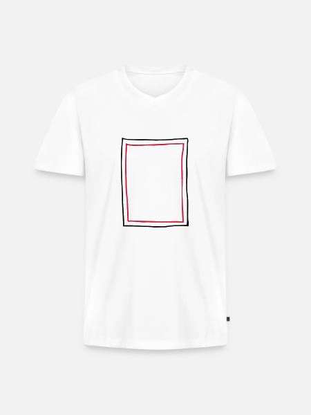 Frame picture frame - Men's Premium Organic T-shirt with V-neck - white
