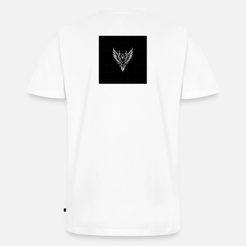 Schwarzer Adler - Männer Premium Bio T-Shirt mit V-Ausschnitt - Weiß
