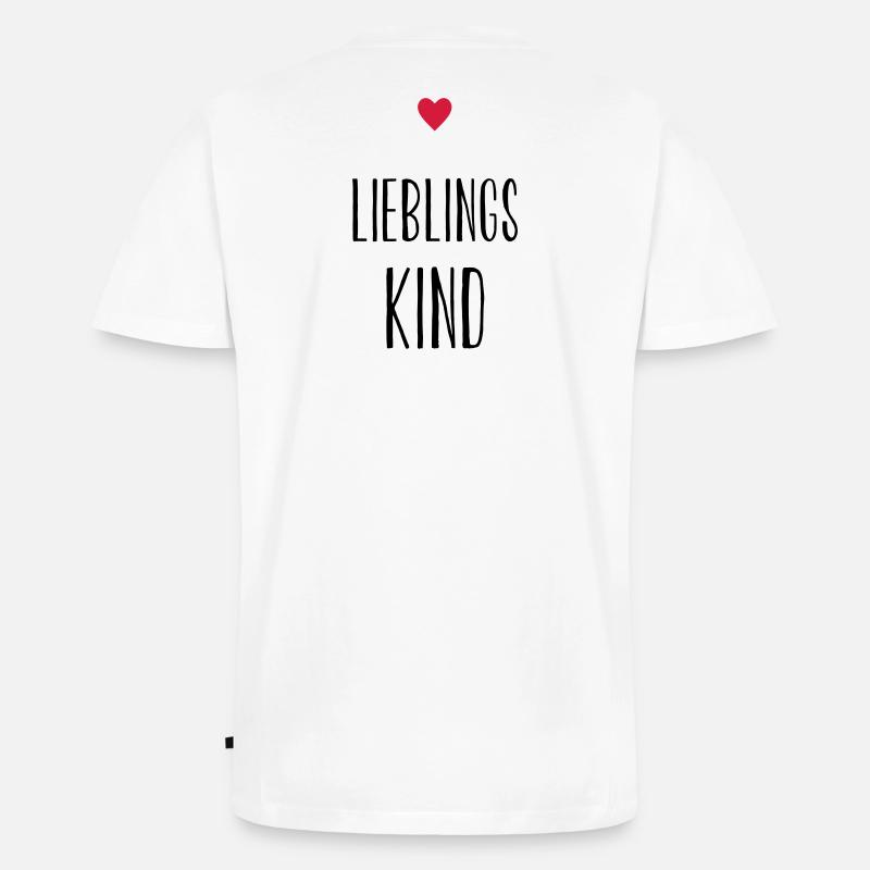 Kind Lieblingskind Herz Geschenk Geschenkidee - Männer Premium Bio T-Shirt mit V-Ausschnitt - Weiß