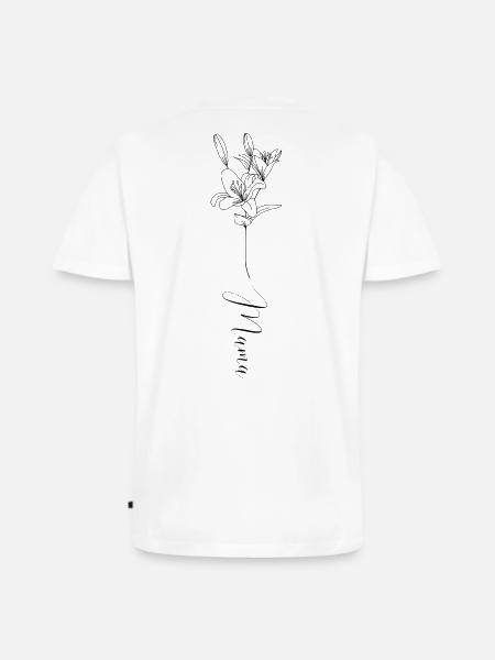 Geburtsblume Narzisse - Symbol für den März - Männer Premium Bio T-Shirt mit V-Ausschnitt - Weiß