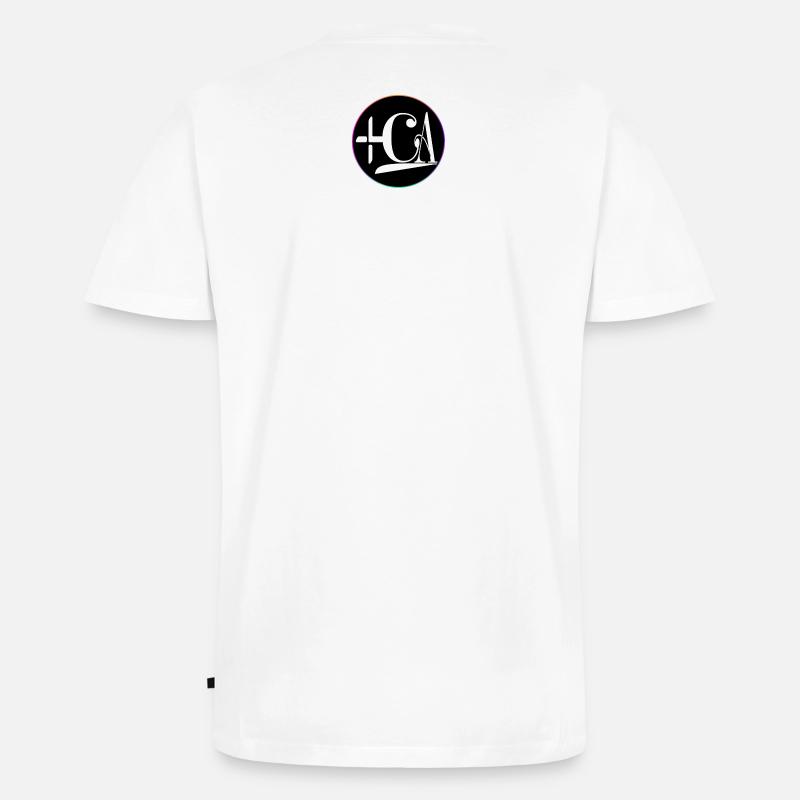 ROM - Männer Premium Bio T-Shirt mit V-Ausschnitt - Weiß