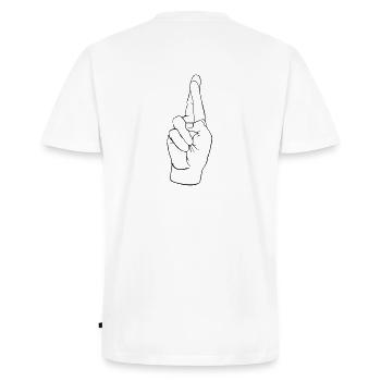 Doigts croisés - T-shirt encolure en V Premium bio Homme - blanc - Dos - Nico (187cm)