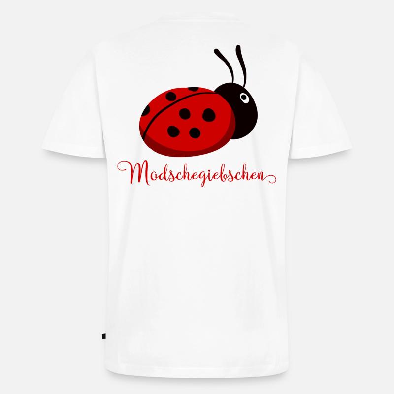 Modschegiebchen Ladybug Saxon Gift Idea - Men's Premium Organic T-shirt with V-neck - white