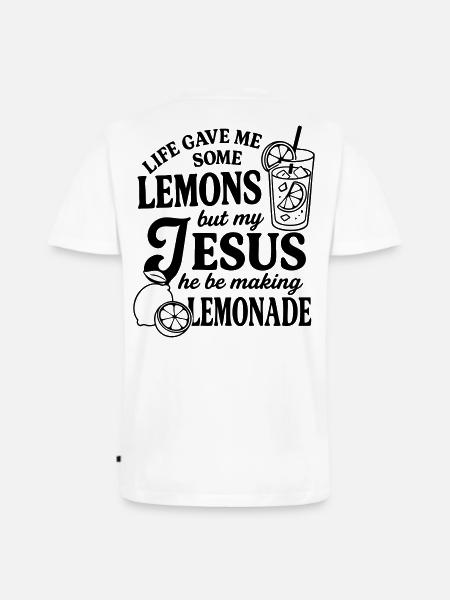 Life gave me lemons - Men's Premium Organic T-shirt with V-neck - white