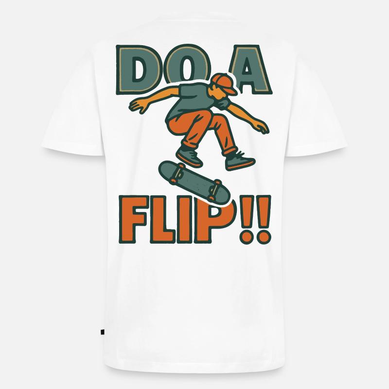 Machen Sie einen Flip DO - Männer Premium Bio T-Shirt mit V-Ausschnitt - Weiß