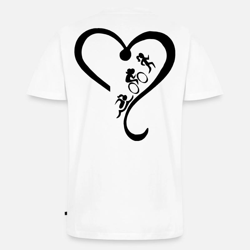 Triathlon-holic - Männer Premium Bio T-Shirt mit V-Ausschnitt - Weiß