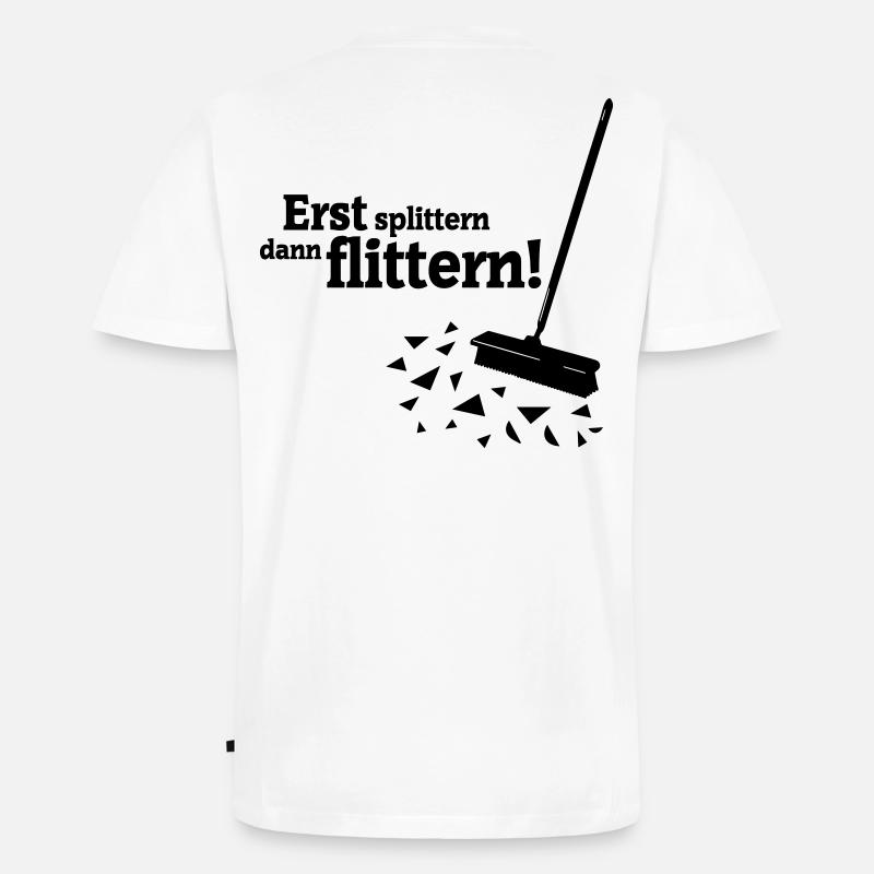 Polterabend - Männer Premium Bio T-Shirt mit V-Ausschnitt - Weiß