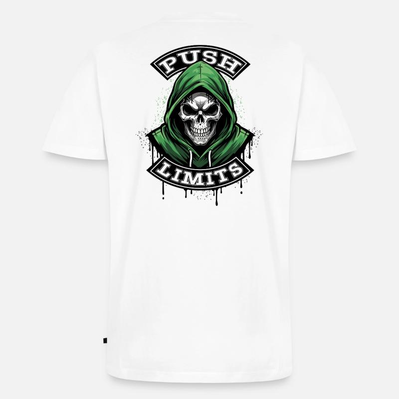 PUSH-LIMITS - Männer Premium Bio T-Shirt mit V-Ausschnitt - Weiß