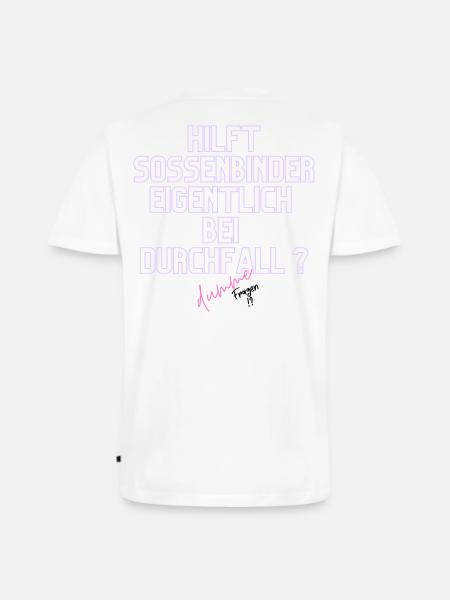 Durchfall Humor Neontext - Männer Premium Bio T-Shirt mit V-Ausschnitt - Weiß