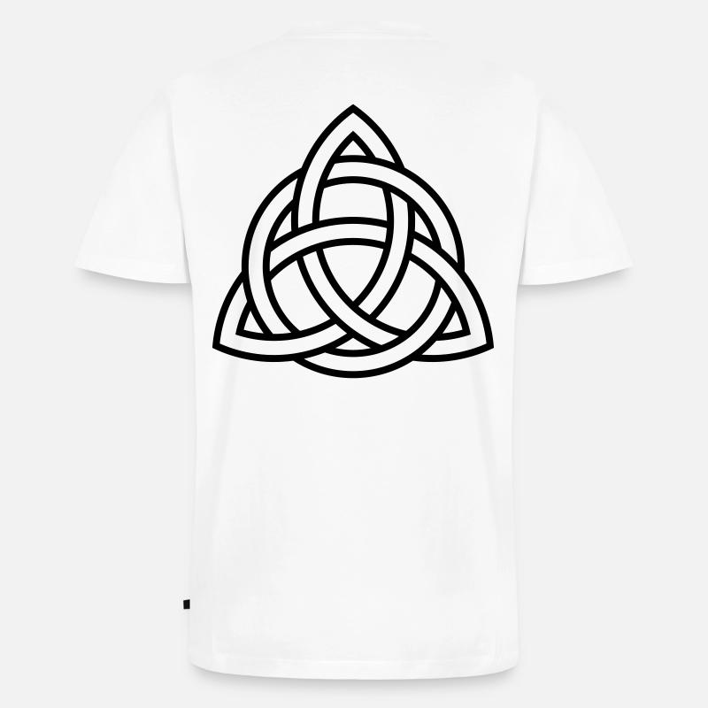 Triquetra | Geschenkidee | Symbol - Männer Premium Bio T-Shirt mit V-Ausschnitt - Weiß