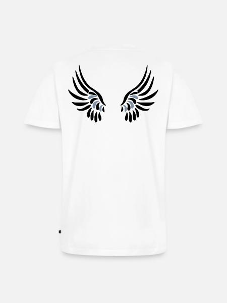 LIKE A BIRD - Men's Premium Organic T-shirt with V-neck - white