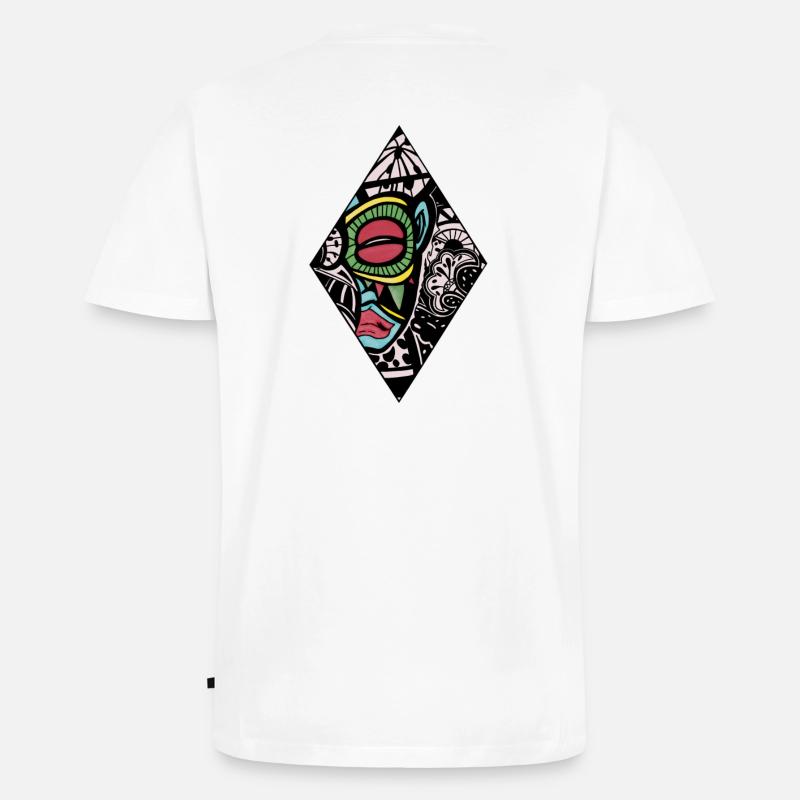 African Warrior - Männer Premium Bio T-Shirt mit V-Ausschnitt - Weiß