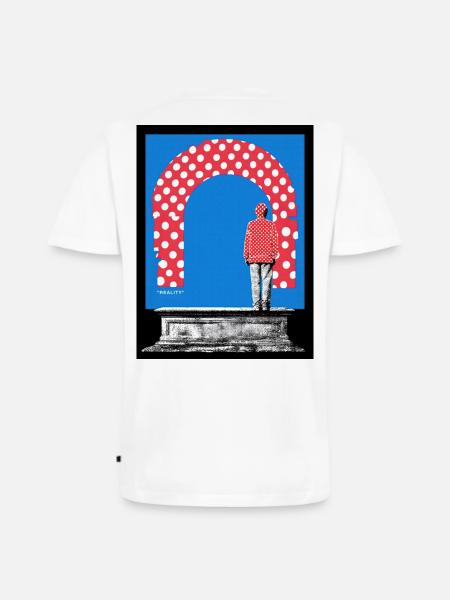 Reality - Men's Premium Organic T-shirt with V-neck - white
