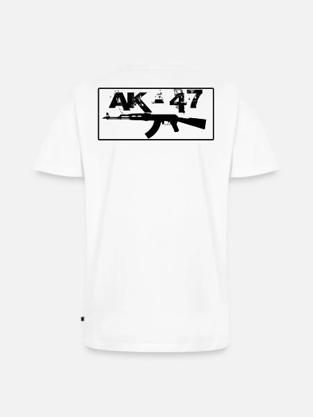Assault rifle AK 47 Kalashnikov - Men's Premium Organic T-shirt with V-neck - white