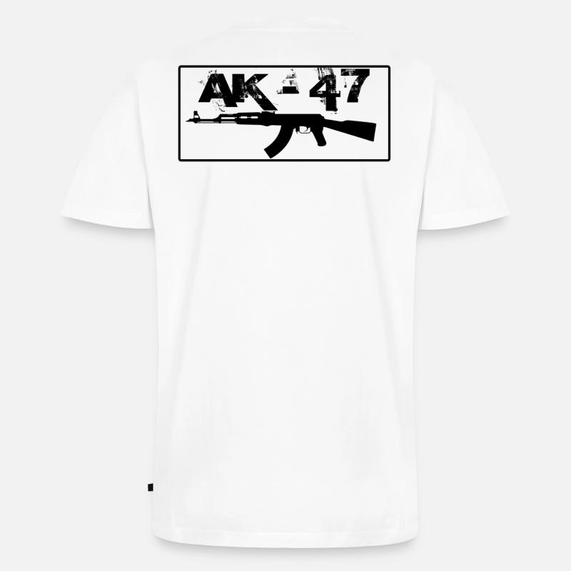 Sturmgewehr AK 47 Kalashnikov - Männer Premium Bio T-Shirt mit V-Ausschnitt - Weiß