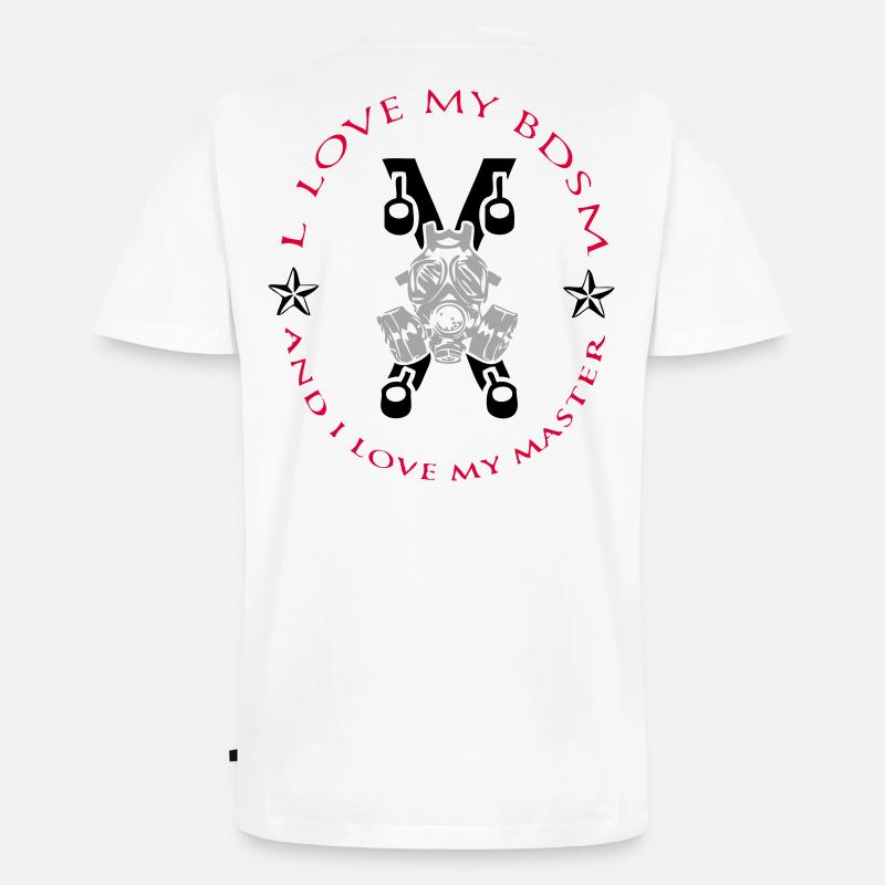 Master - Männer Premium Bio T-Shirt mit V-Ausschnitt - Weiß