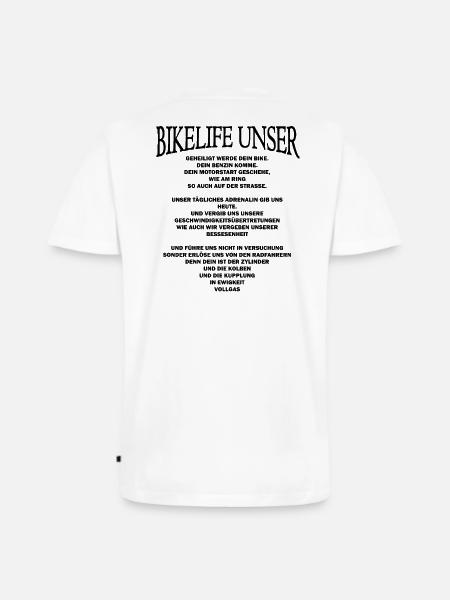 Bikelifeunser - Männer Premium Bio T-Shirt mit V-Ausschnitt - Weiß