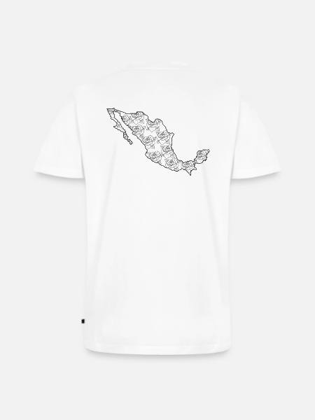 MEXIKO - Männer Premium Bio T-Shirt mit V-Ausschnitt - Weiß