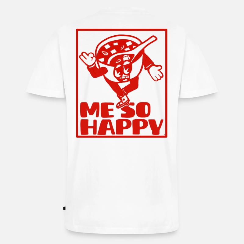 Miso Happy Suppe - Männer Premium Bio T-Shirt mit V-Ausschnitt - Weiß