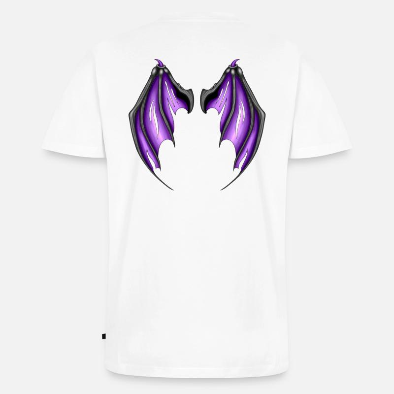 Deamon Wings lustige Geschenkidee Dämon Flügel - Männer Premium Bio T-Shirt mit V-Ausschnitt - Weiß