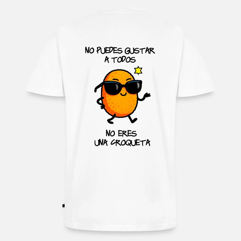 Mode Krokette - Männer Premium Bio T-Shirt mit V-Ausschnitt - Weiß