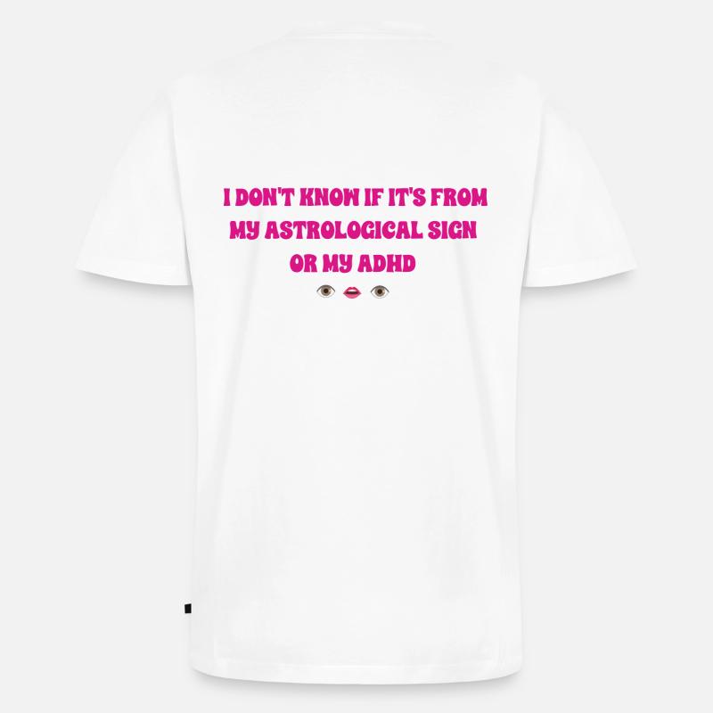 Astro ADHS mädchenhaft - Männer Premium Bio T-Shirt mit V-Ausschnitt - Weiß