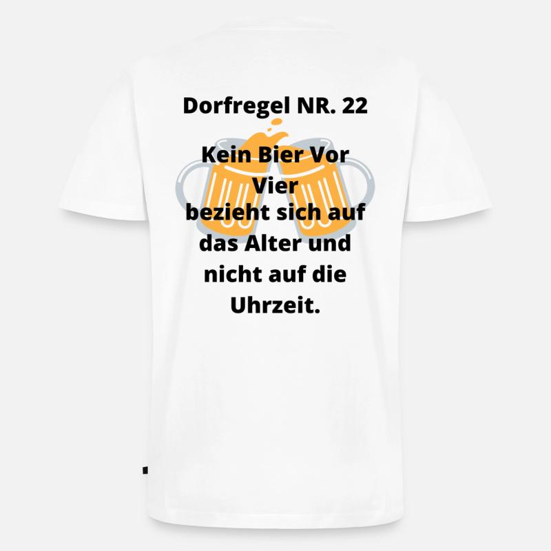 Kein Bier Vor Vier - Männer Premium Bio T-Shirt mit V-Ausschnitt - Weiß