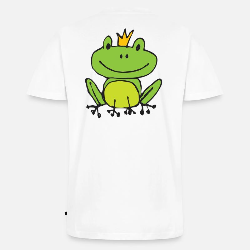 Frosch oder Prinz? - Männer Premium Bio T-Shirt mit V-Ausschnitt - Weiß