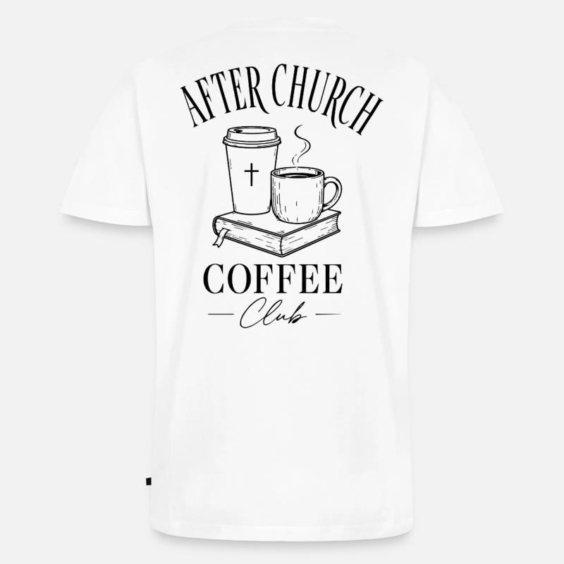 Church Coffee - Männer Premium Bio T-Shirt mit V-Ausschnitt - Weiß
