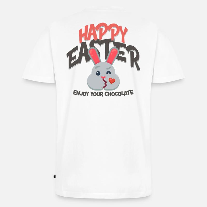Frohe Ostern - Männer Premium Bio T-Shirt mit V-Ausschnitt - Weiß