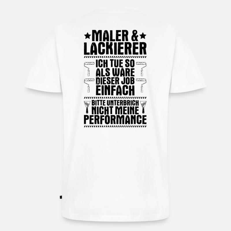 Maler und Lackierer Malerin Lackiererin Painter - Männer Premium Bio T-Shirt mit V-Ausschnitt - Weiß