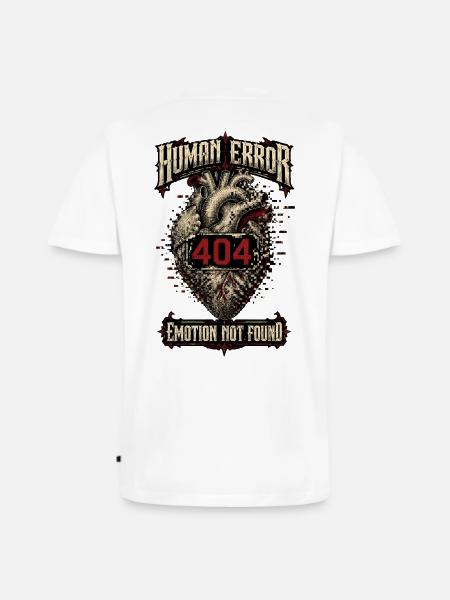 Human Error – Emotion Not Found - Men's Premium Organic T-shirt with V-neck - white