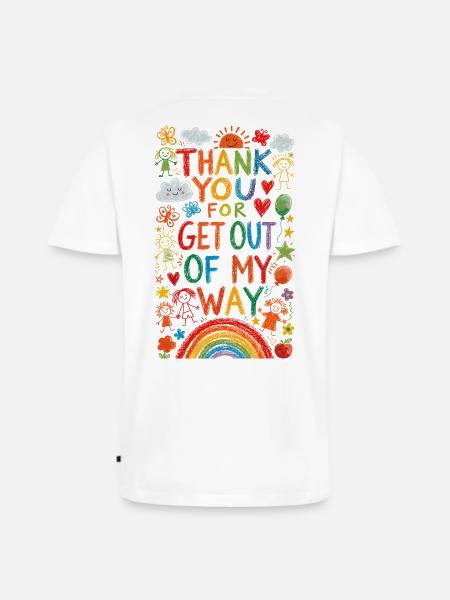 Merci Farbexplosion Wegfrei - T-shirt encolure en V Premium bio Homme - blanc