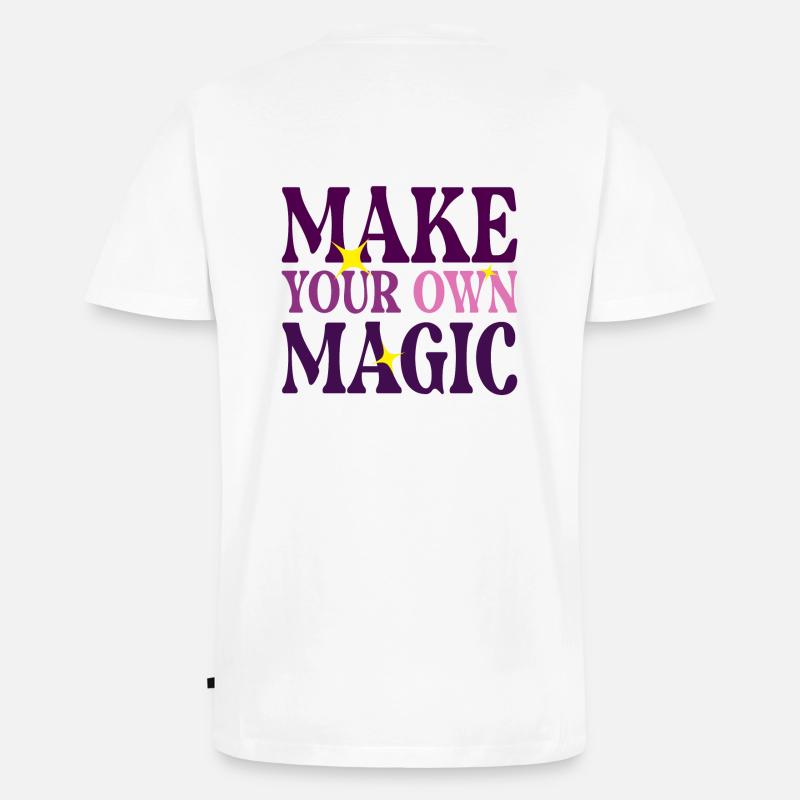 Machen Sie Ihre eigene Magie - Männer Premium Bio T-Shirt mit V-Ausschnitt - Weiß