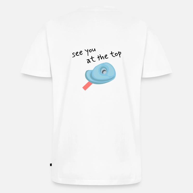 Lustiges Boulder Tshirt - Männer Premium Bio T-Shirt mit V-Ausschnitt - Weiß