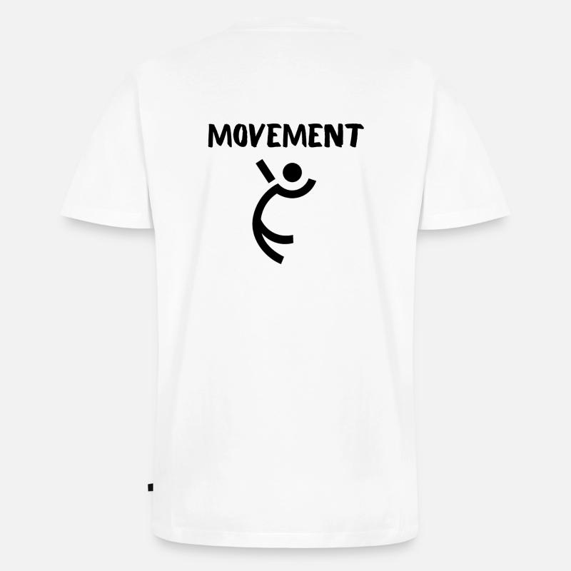 Bewegung - Männer Premium Bio T-Shirt mit V-Ausschnitt - Weiß