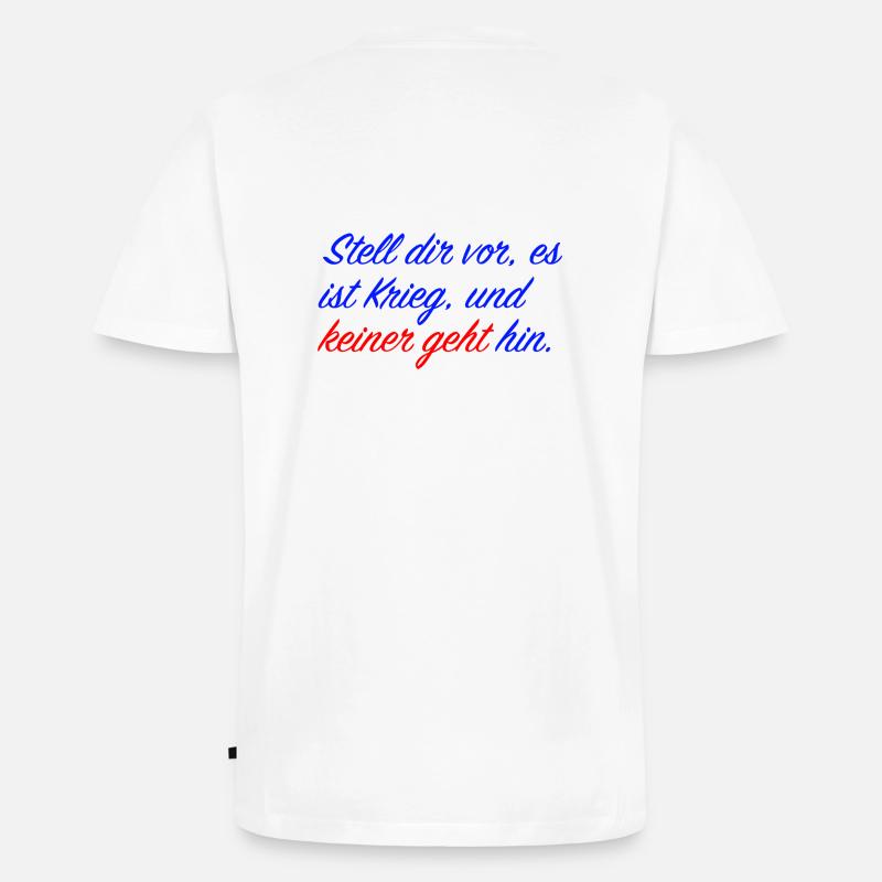 Stell dir vor - Männer Premium Bio T-Shirt mit V-Ausschnitt - Weiß