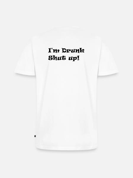 I'm drunk - Men's Premium Organic T-shirt with V-neck - white