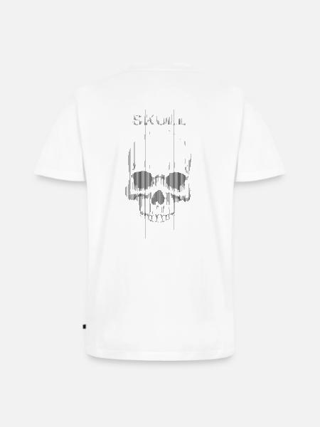 The skull in black - Men's Premium Organic T-shirt with V-neck - white