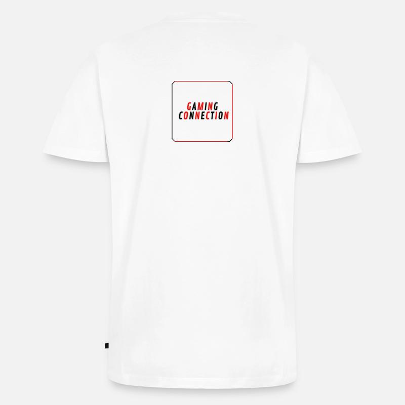 Gamming Connection / Logo - Männer Premium Bio T-Shirt mit V-Ausschnitt - Weiß