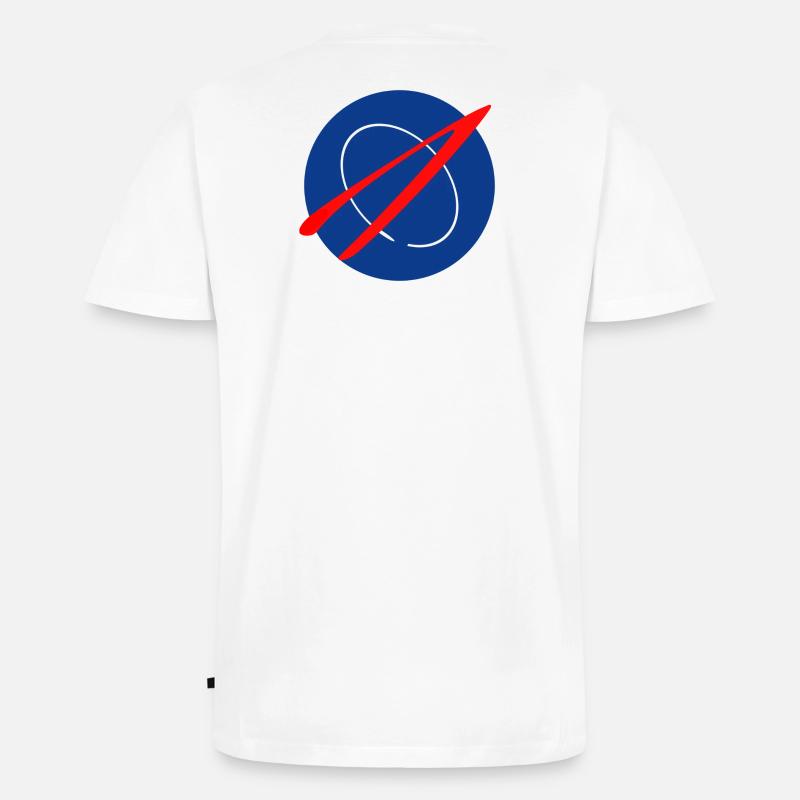 Space Patch - Männer Premium Bio T-Shirt mit V-Ausschnitt - Weiß