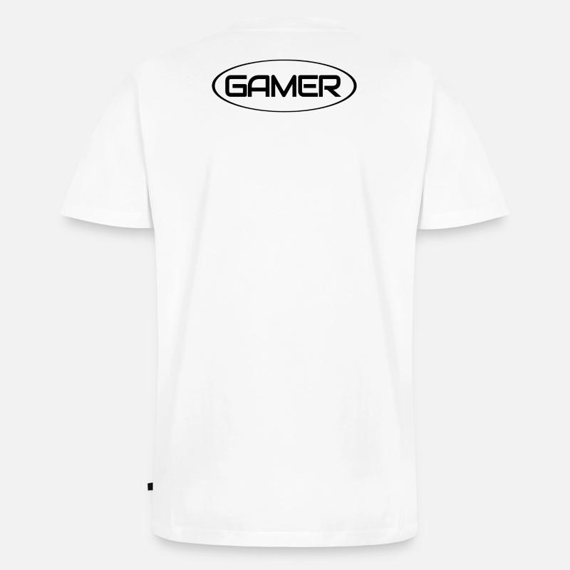 GAMER - Männer Premium Bio T-Shirt mit V-Ausschnitt - Weiß