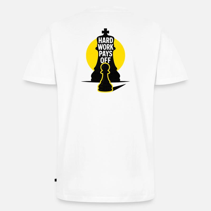 HardWorkPaysOff - Men's Premium Organic T-shirt with V-neck - white